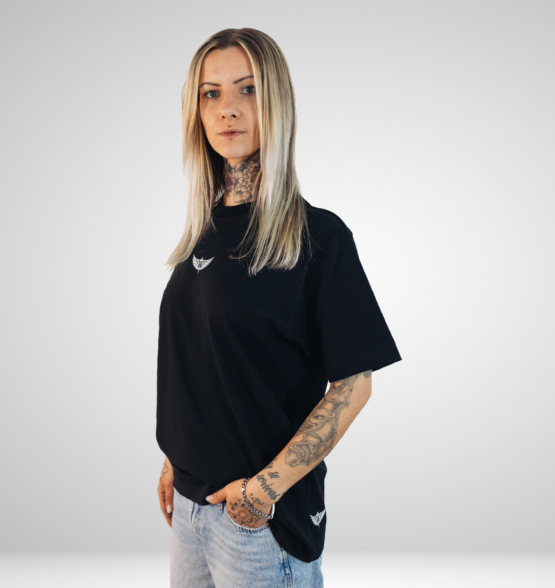 Oversize T-Shirt Basic Sch/W