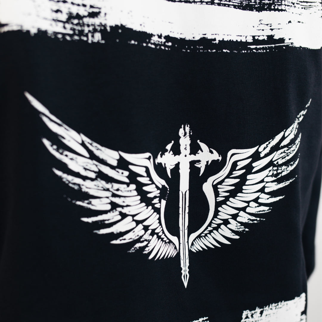 Hoodie Paint Sch/W