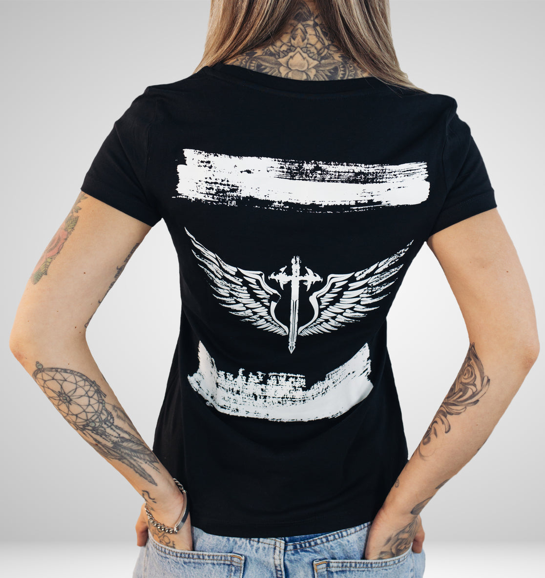 Women T-Shirt Paint Sch/W